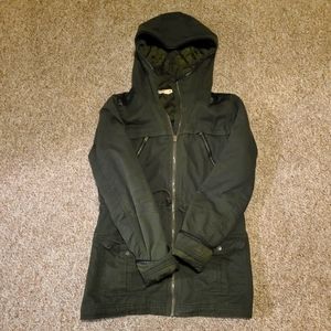 Hollister Womens Size: M Bomber Jacket with leather shoulder patches